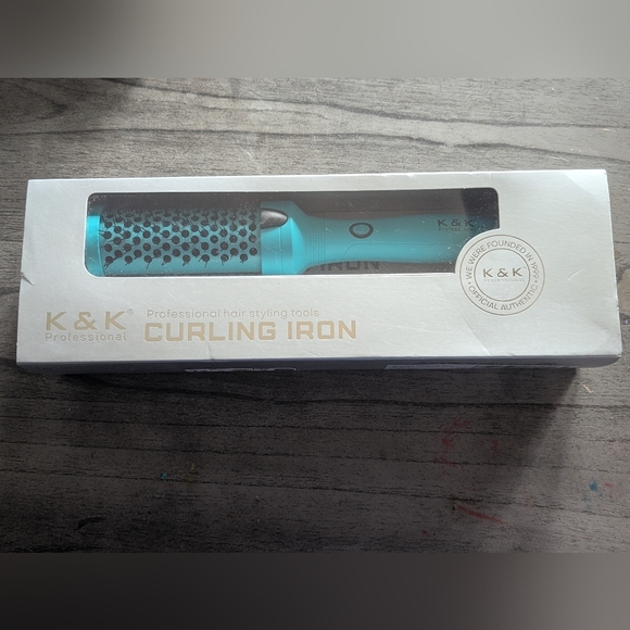 K&K Professional Other - K&K Professional 45mm Curling Iron Brush Ionic Thermal Hair Tool Blue